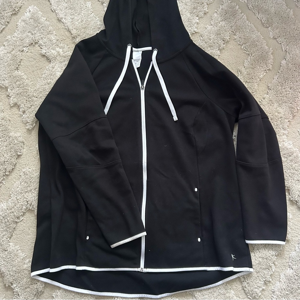 Danskin Black Hoodie with White Accents